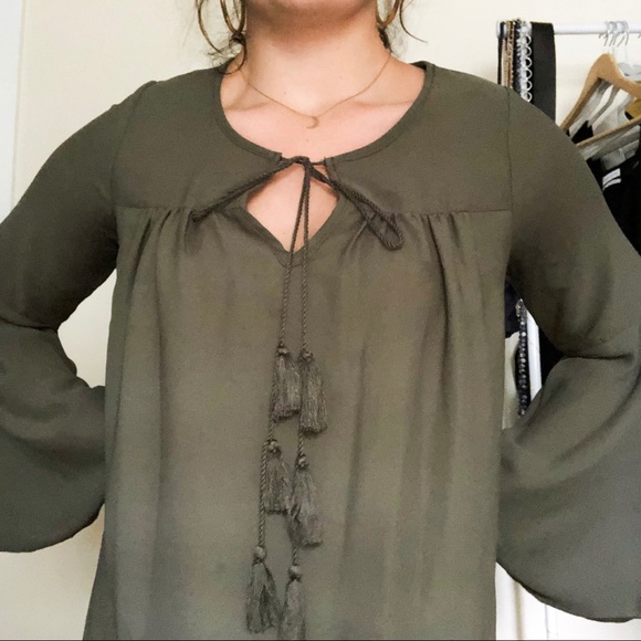 Army green dress - Picture 2 of 3